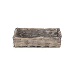 Wicker Antique Wash Straight Sided Tray | Small | Brown