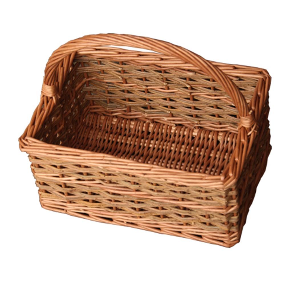 Wicker Small Rustic Rectangular Shopping Basket