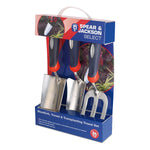 Gift Set Of Fork & Trowels, Select Stainless Garden Hand Tools