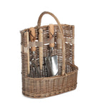 Wicker Garden Basket Antique Wash Deluxe Trug Tool Basket | Large