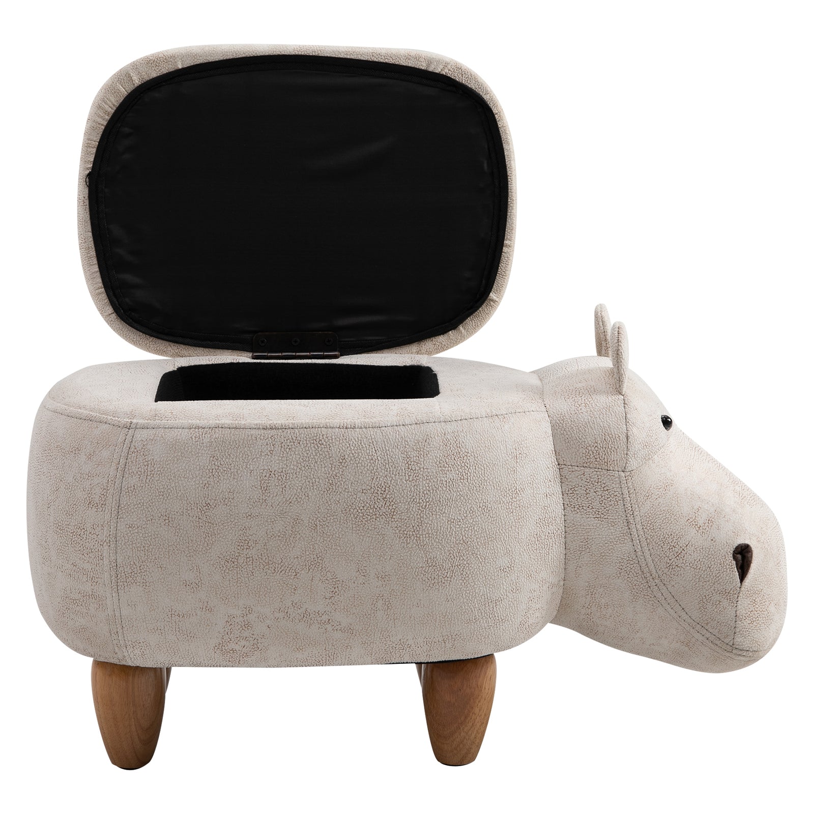 Hippo Storage Stool, Kids Decorative Footrest