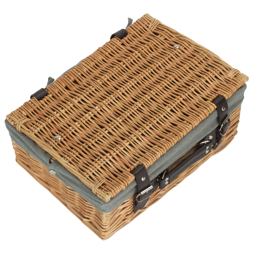 Wicker 36cm Picnic Basket | Gray