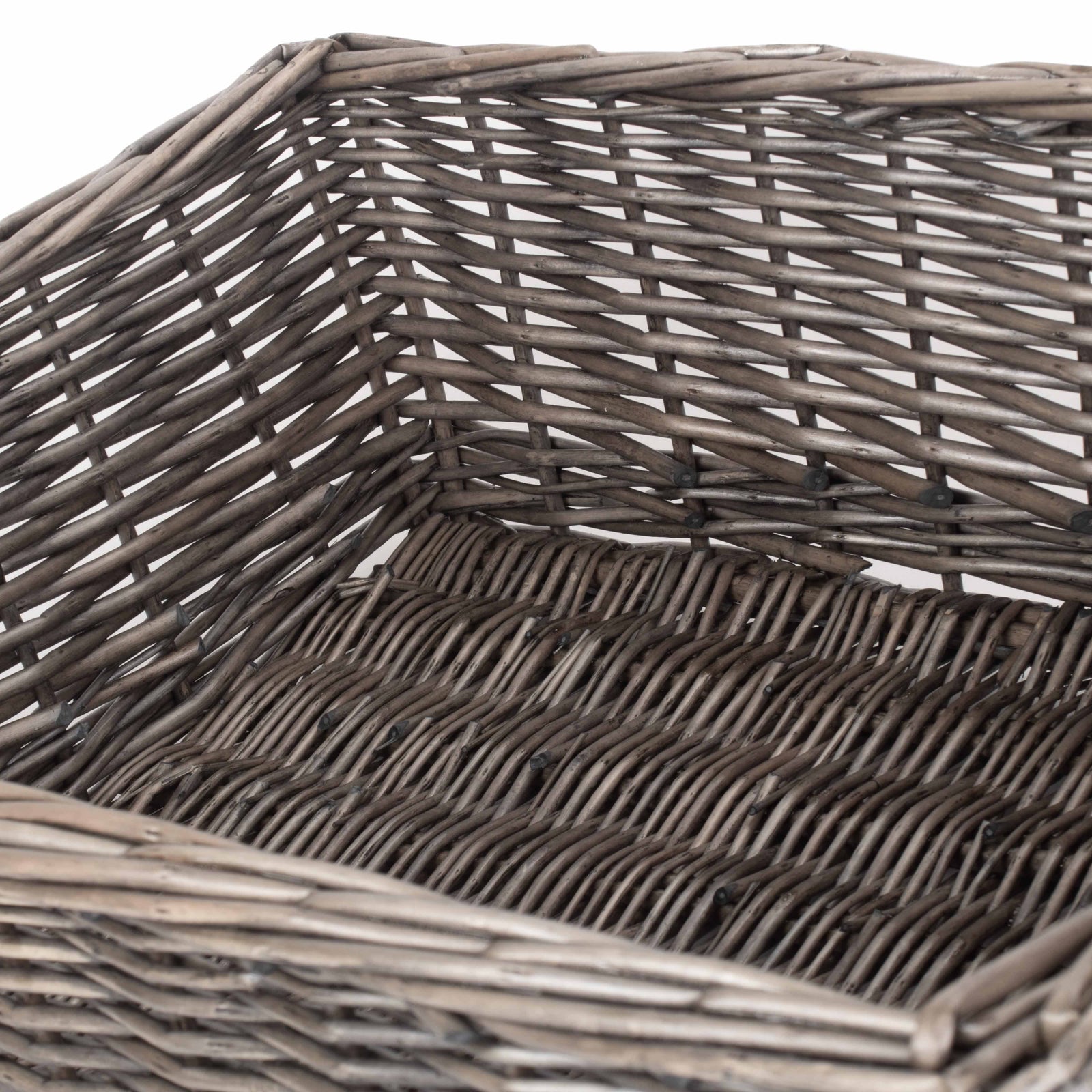 Red Hamper Antique Wash Finish Wicker Tray