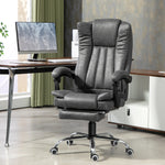 Massage Office Chair Microfibre Arms | Charcoal Gray