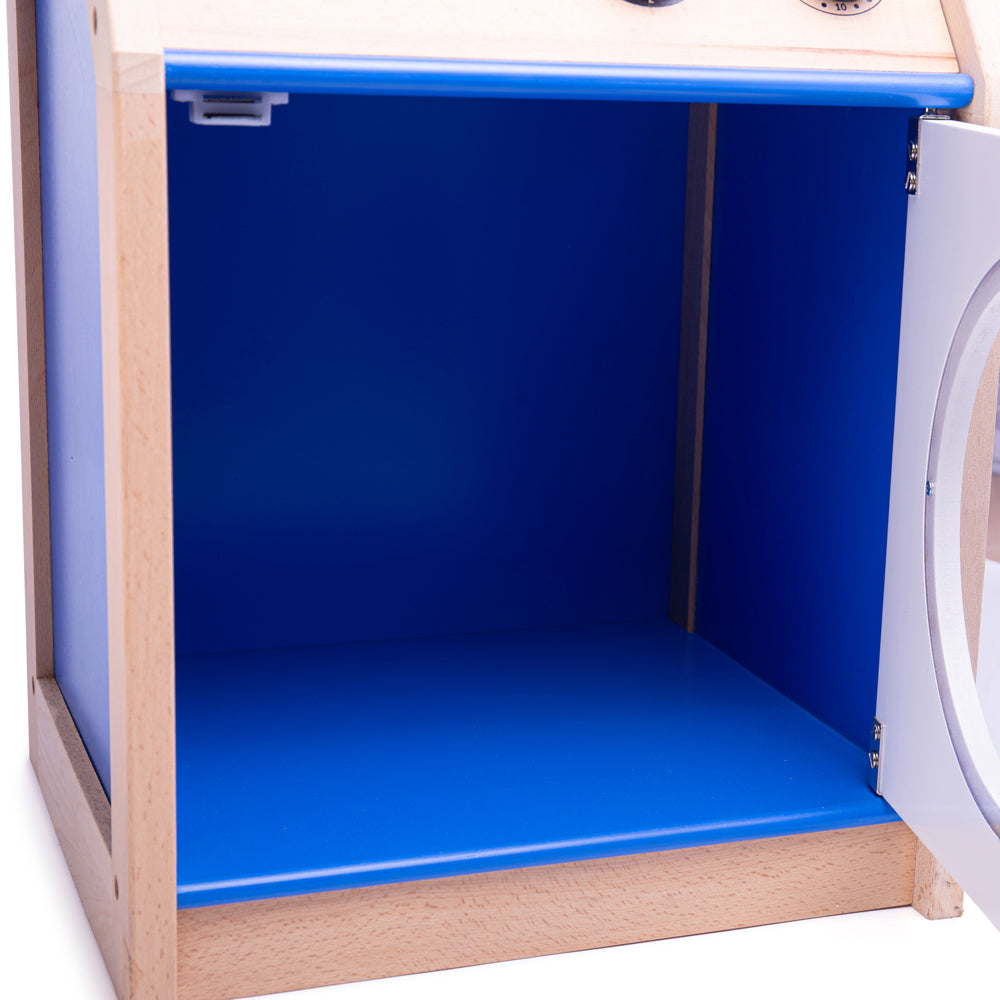 Wooden Toy Washing Machine, With Clicking Dials, 52cm Tall