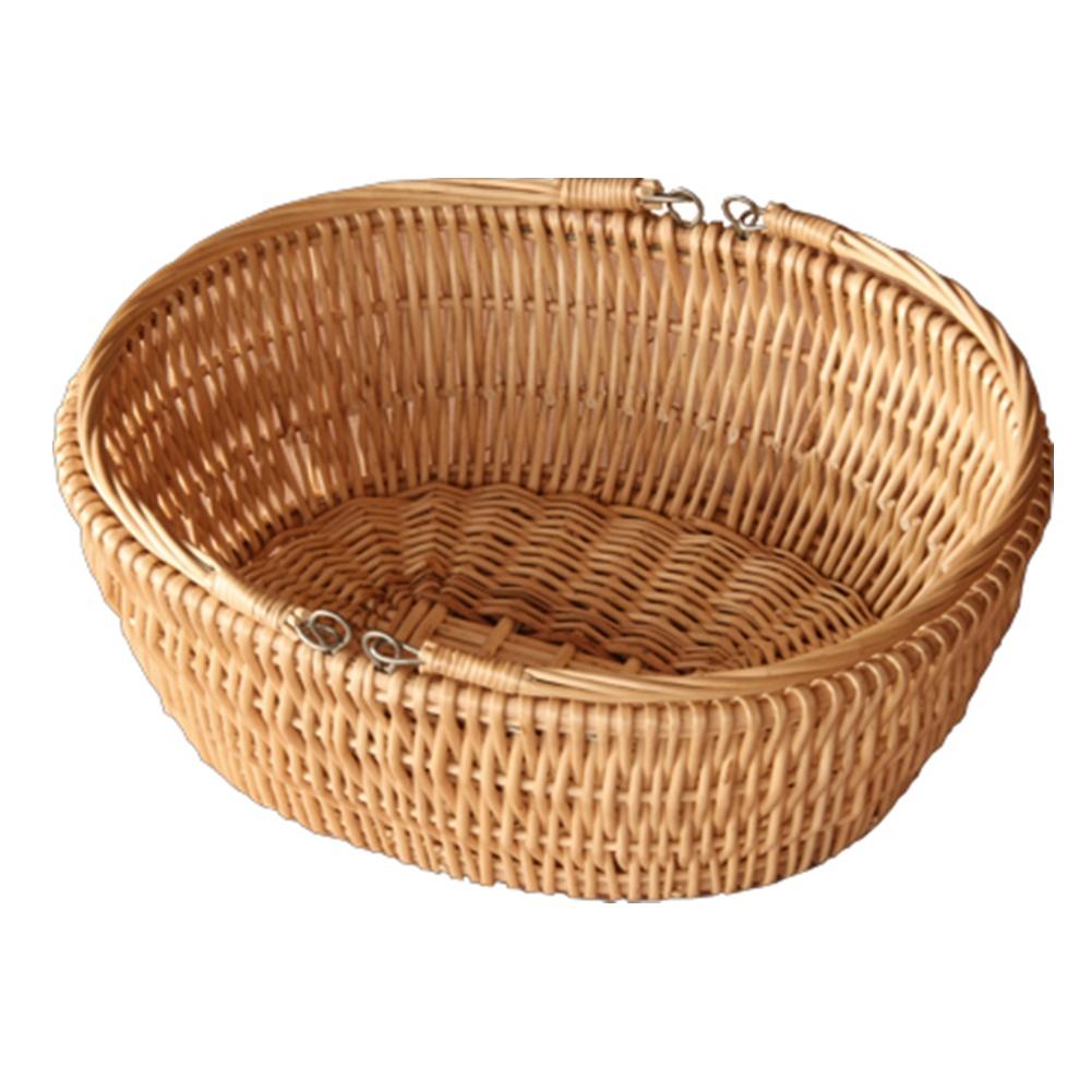 Red Hamper Wicker Oval Market Deep Shopping Basket