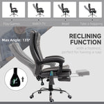 Massage Office Chair Microfibre Arms | Charcoal Gray