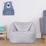 Kids Teddy Bear Armchair Bean Bag | Gray