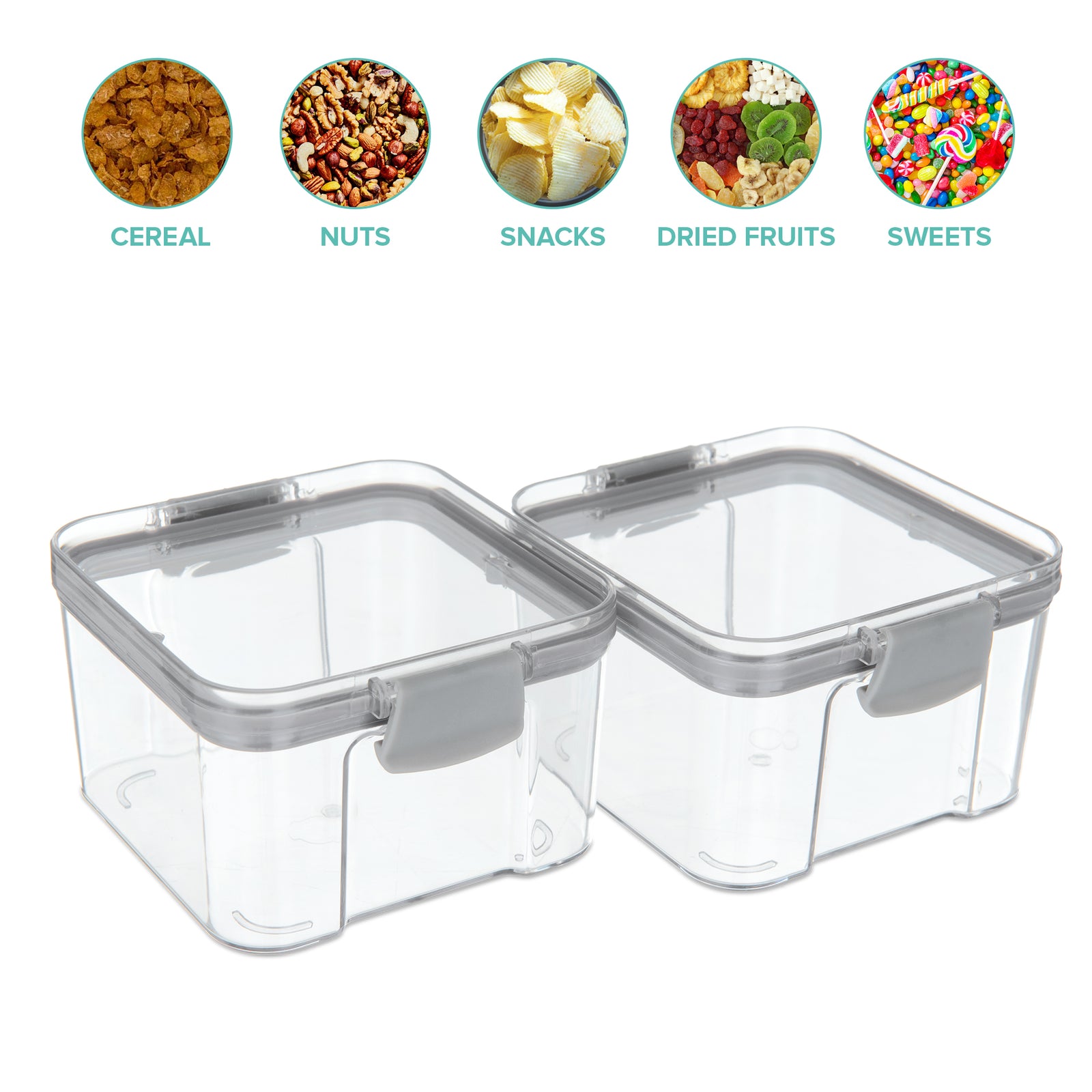 Airtight Pantry Small Containers - Set Of 2