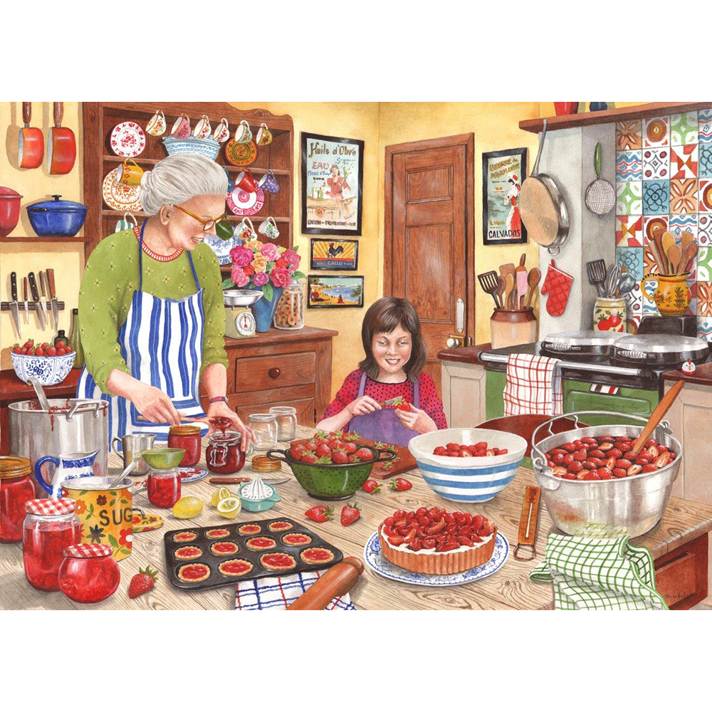 Strawberry Jam, Big 250 Piece Jigsaw Puzzle