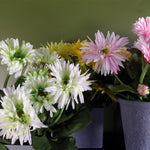 33cm Artificial Potted Daisy Pink