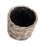 Rattan Round Planter With Plastic Lining | Large | Brown