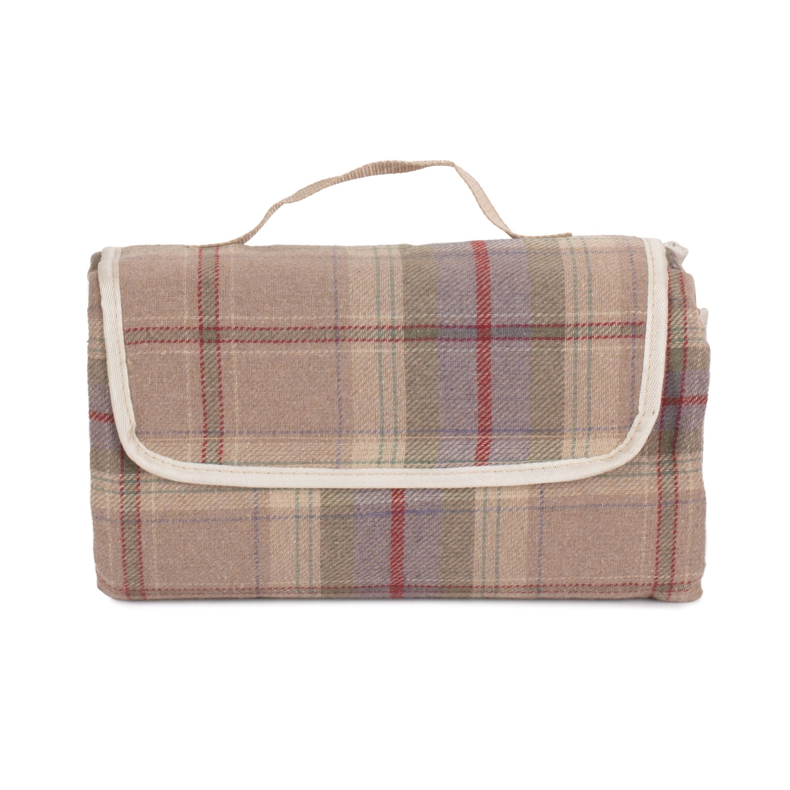 Red Hamper Lavender Fleece Tartan Picnic Blanket