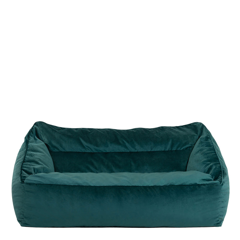 Cecilia Giant Velvet Bean Bag Sofa | Teal