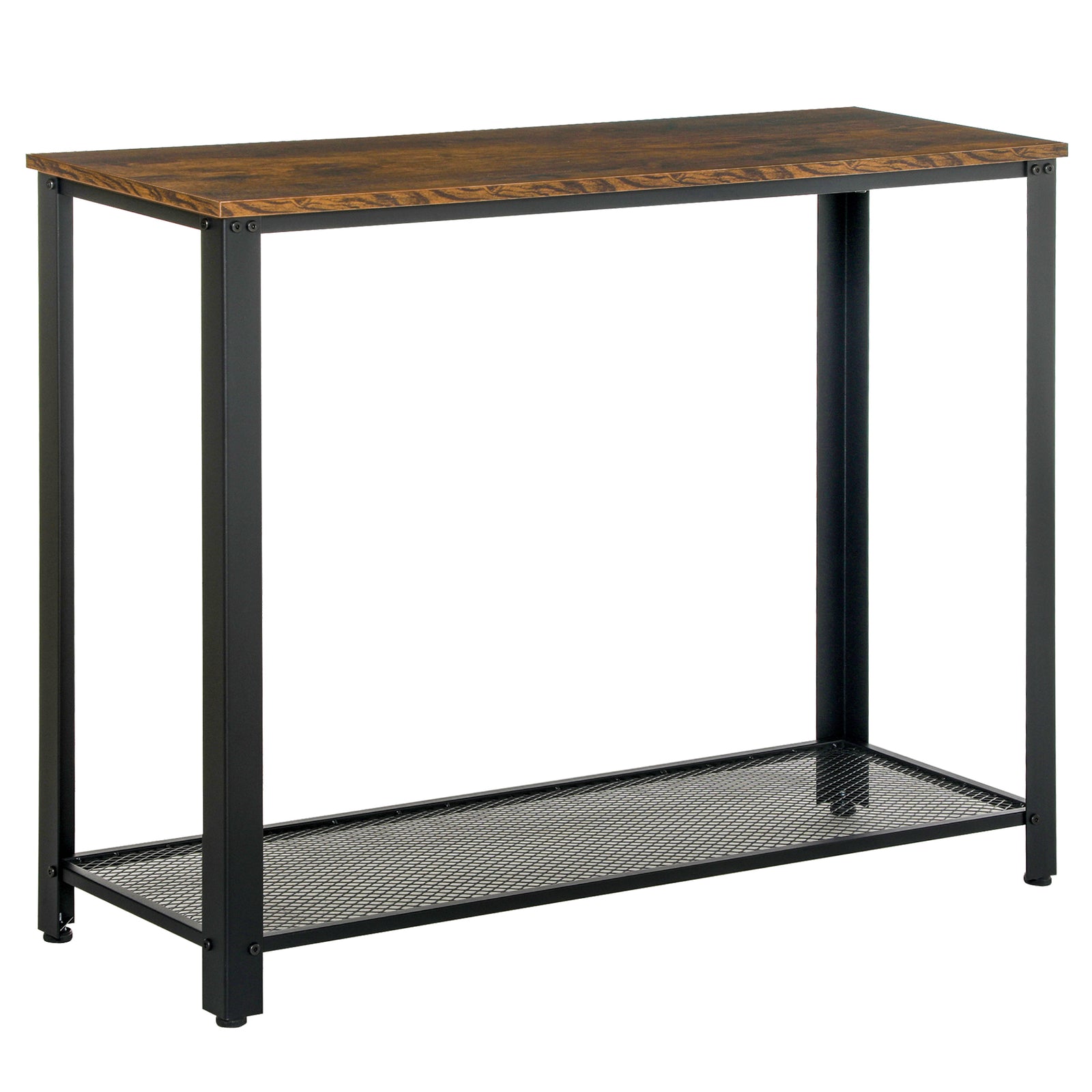 2-tier Console Table Side Table W/ Mesh Shelf Entryway