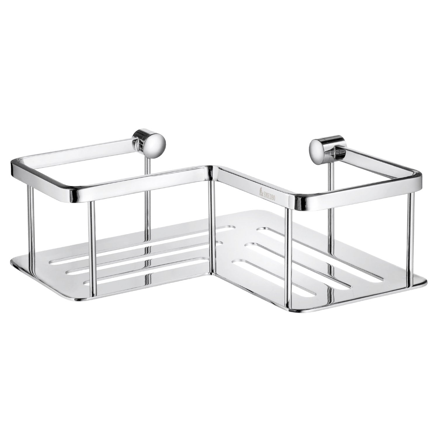 Polished Chrome Corner Shower Basket Wall Mounted Soap Caddy | Polished Chrome