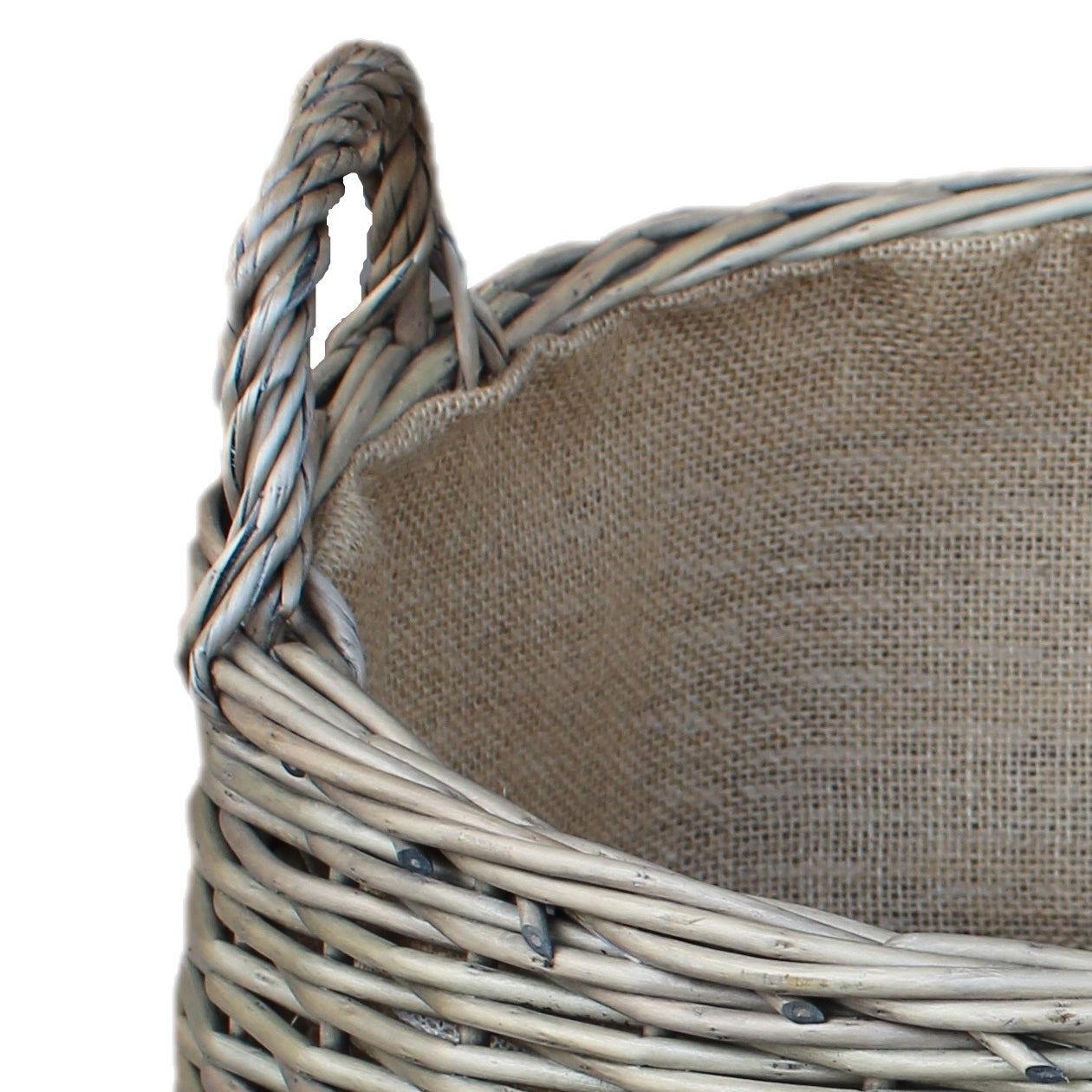 Wicker Antique Wash Stumpy Basket | Set-of-2 | Brown