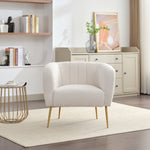 Ronan Boucle Fabric Accent Chair | Cream