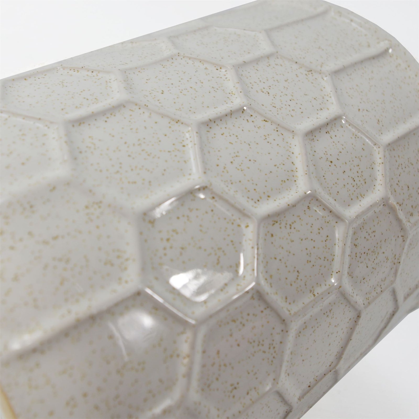 16cm White Honeycomb Ceramic Planter