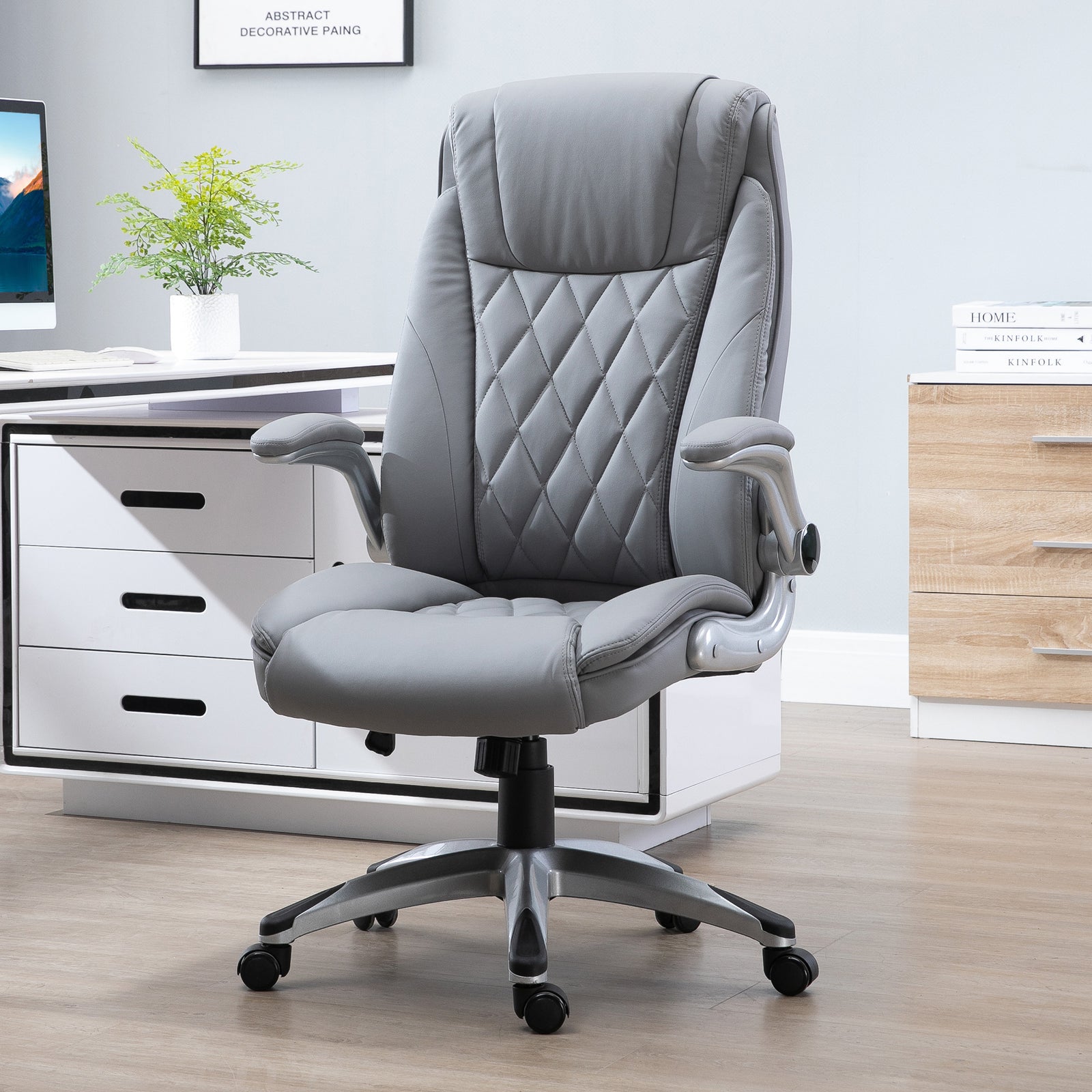 Ergonomic Office Chair W/ Headrest | Gray