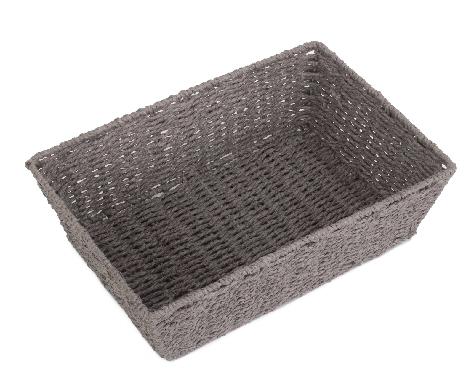 Grey Paper Rope Tray | Medium | Gray