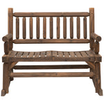 2-seat Garden Rocking Bench, Brown