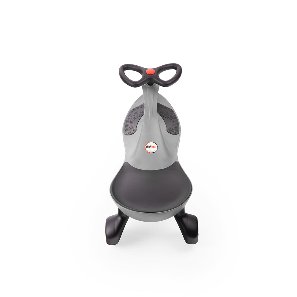 Unique Self Propelled Kids Ride On Toy, Wiggle Car - Grey