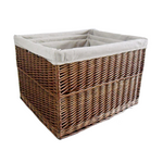 Wicker Set Of 3 Somerset Rectangular Log Baskets