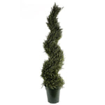 120cm Pair Of Uv Resistant Cypress Spiral Tree - 1848 Leaves