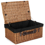 Wicker 56cm Double Steamed Picnic Basket | Black