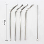 Reusable Straws Stainless Steel 8 Piece Set Eco Friendly