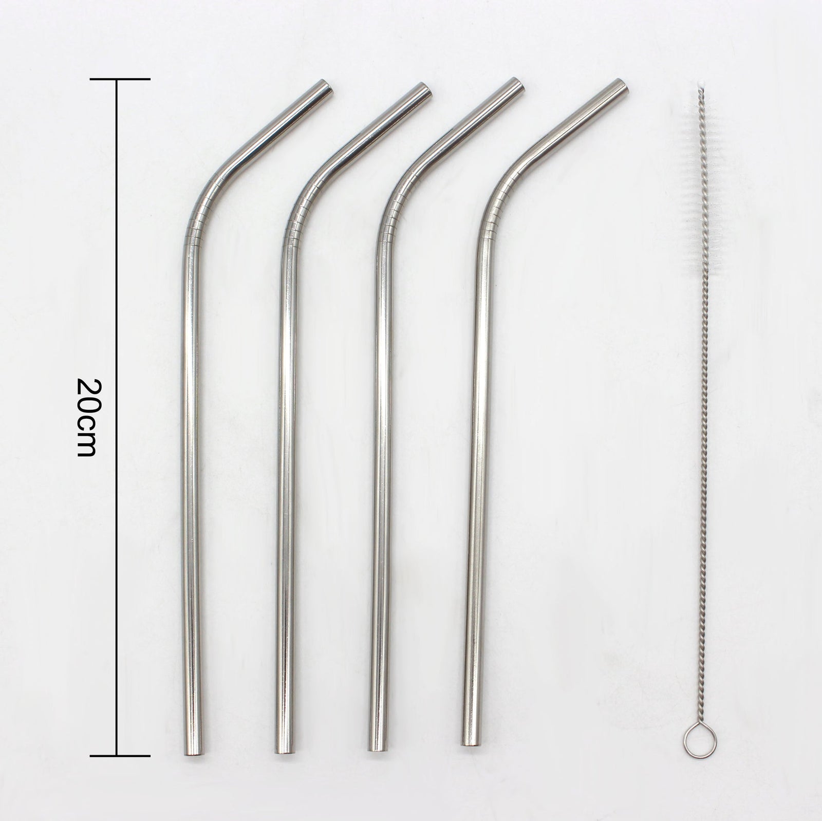 Reusable Straws Stainless Steel 8 Piece Set Eco Friendly