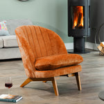 Mateo Fabric Accent Chair | Orange