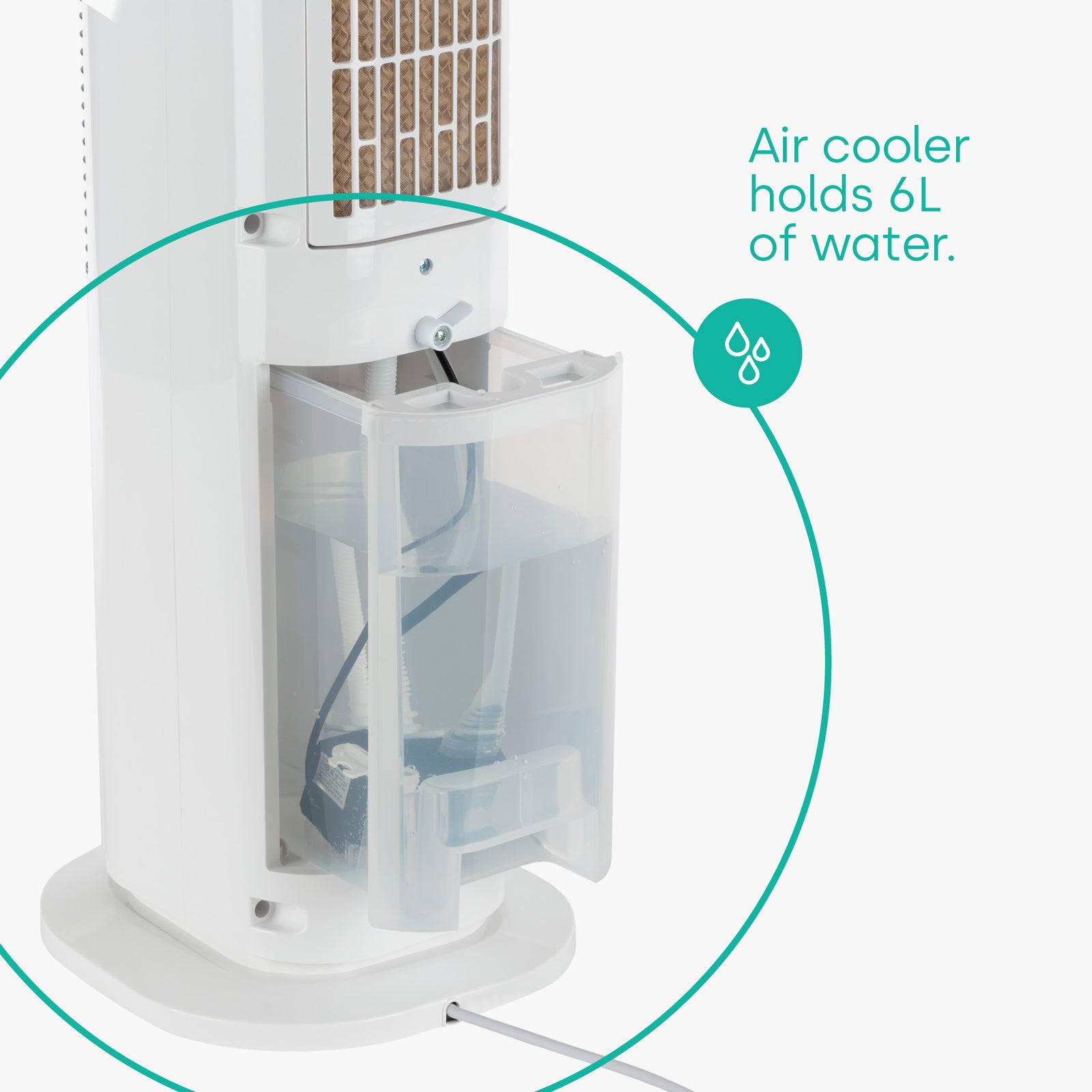 Livivo Tower Air Cooler 6l - White