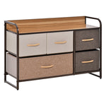 Drawer Dresser Tower Unit Clothes Storage Organizer Wood Top