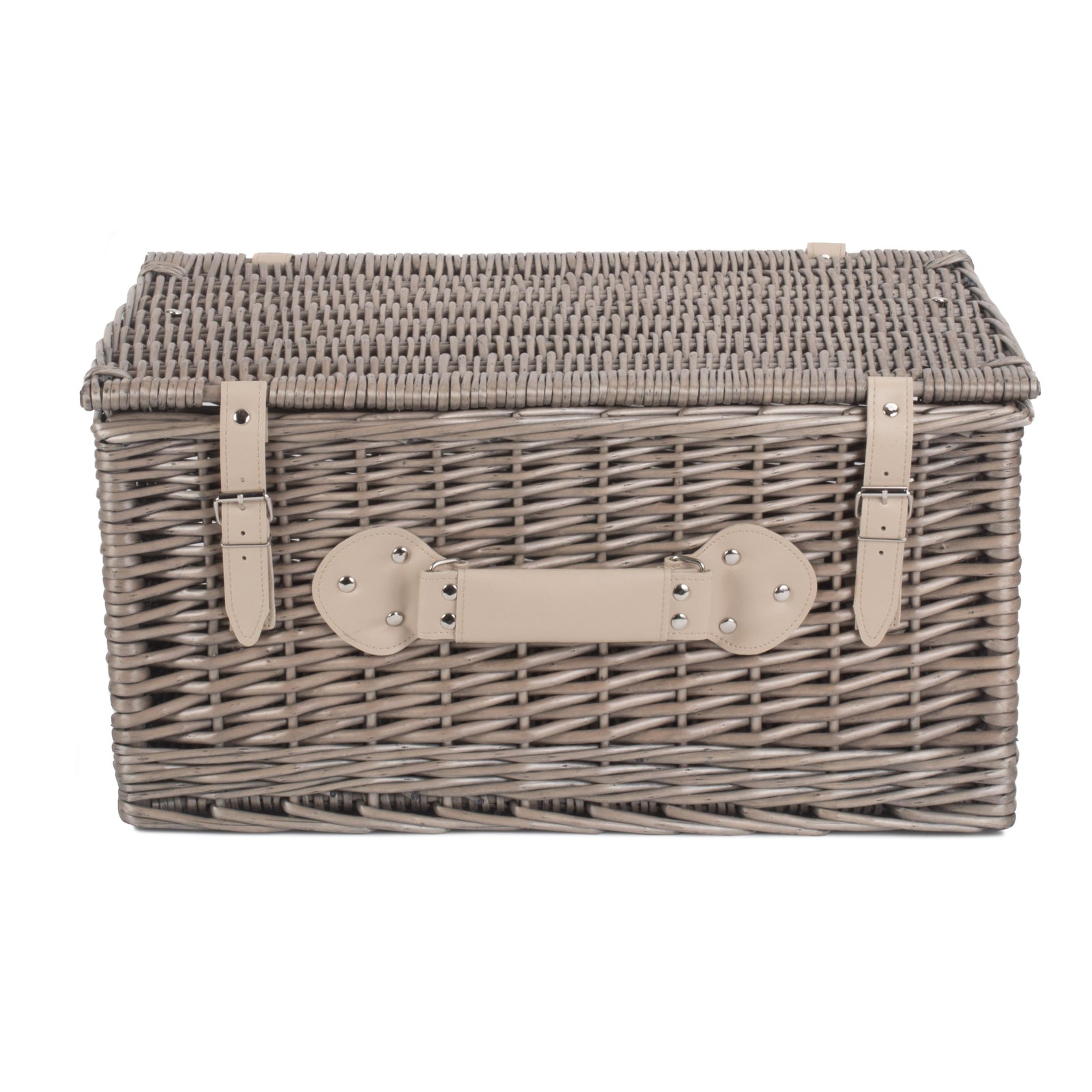 Wicker 51cm Antique Wash Picnic Basket | Gray