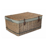 72cm Antique Wash Rope Handled Trunk Picnic Basket | Gray