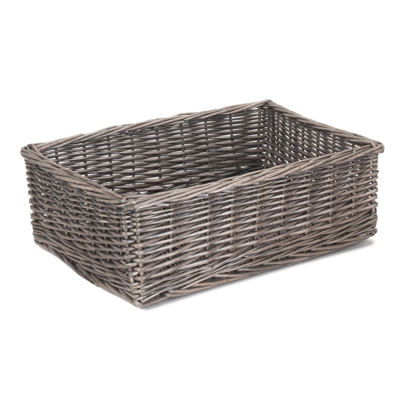 Red Hamper Antique Wash Finish Wicker Tray