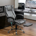 Massage Office Chair Microfibre Arms | Charcoal Gray