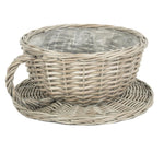 Wicker Garden Basket Antique Wash Deluxe Trug Tool Basket | Large