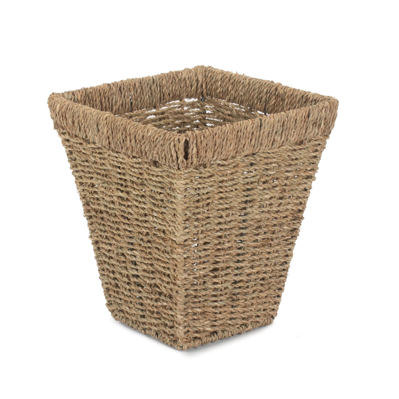 Red Hamper Seagrass Square Waste Paper Basket Bin