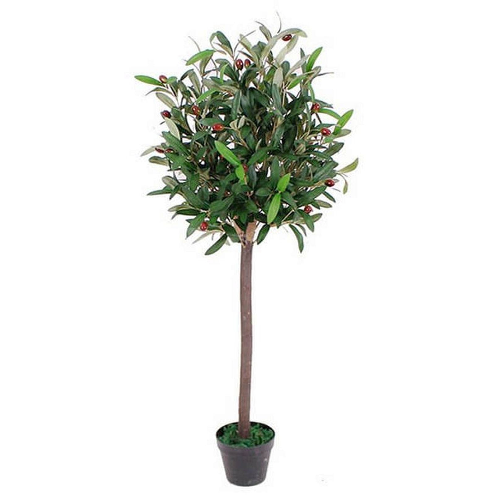 90cm  Design Uk Realistic Artificial Olive Tree In Black Plastic Pot