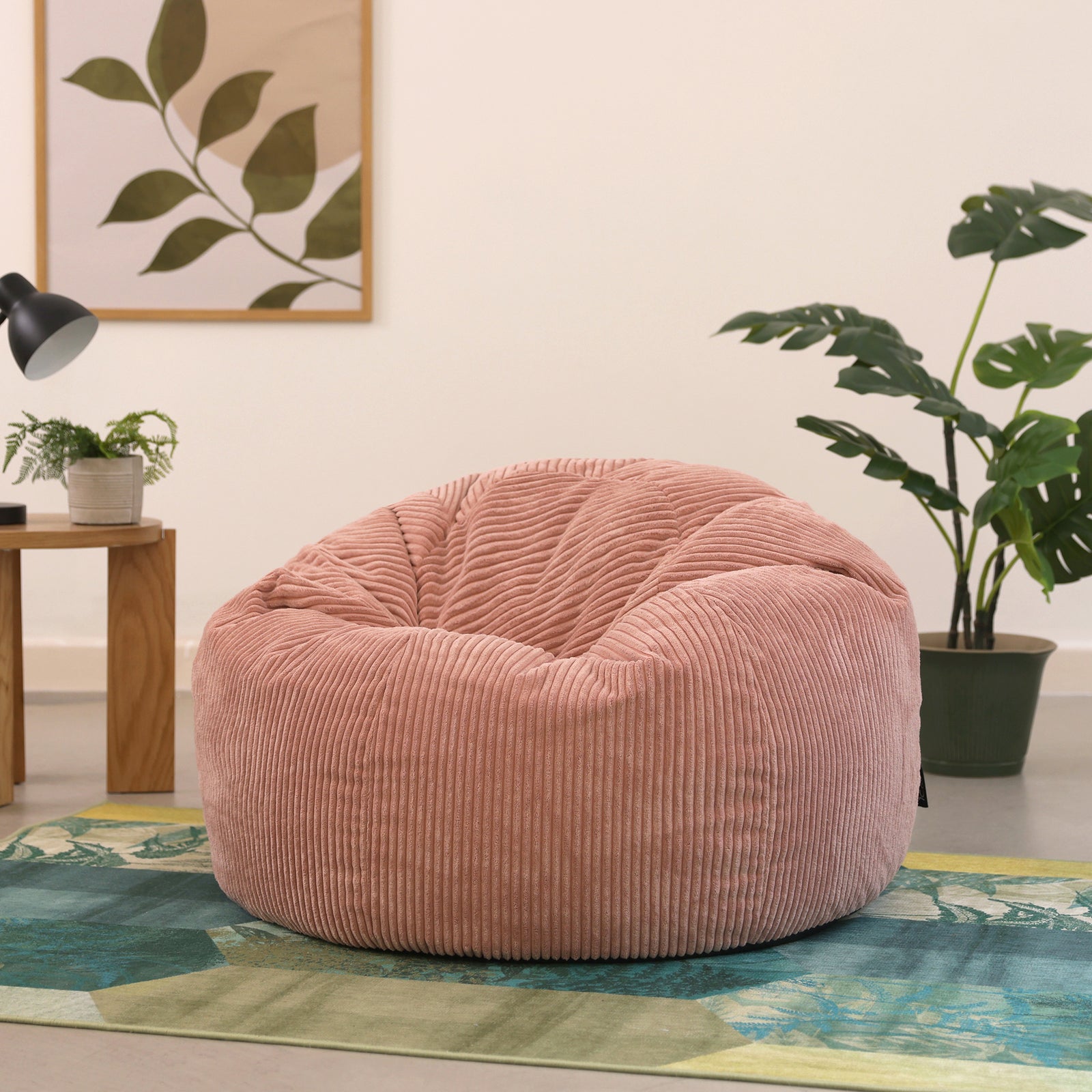 Kingston Classic Cord Bean Bag Chair | Pink