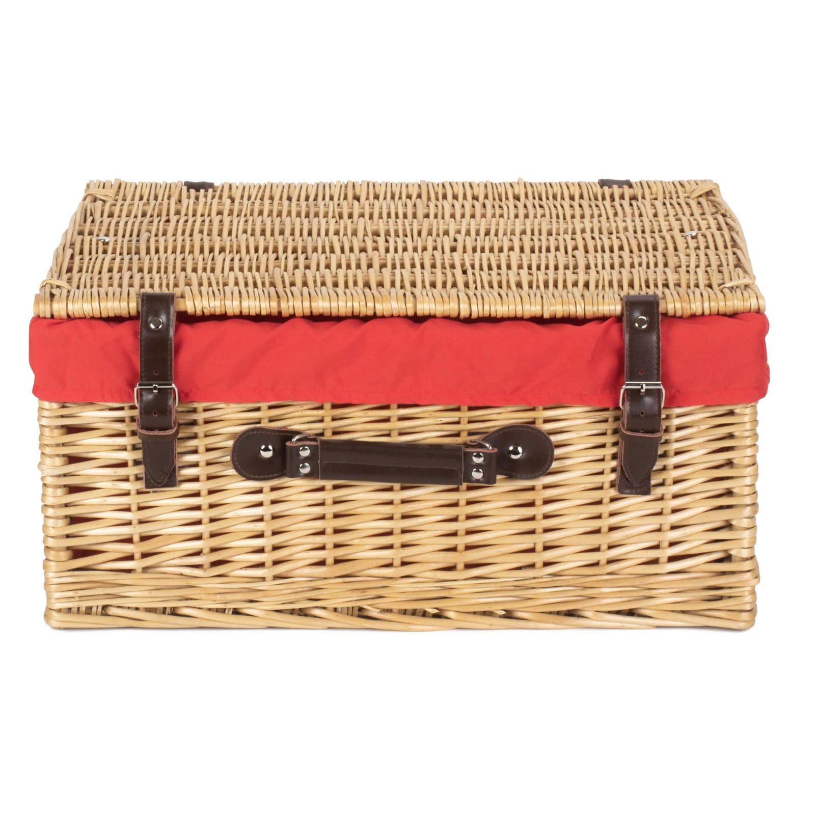 Wicker Buff 51cm Picnic Basket | Red