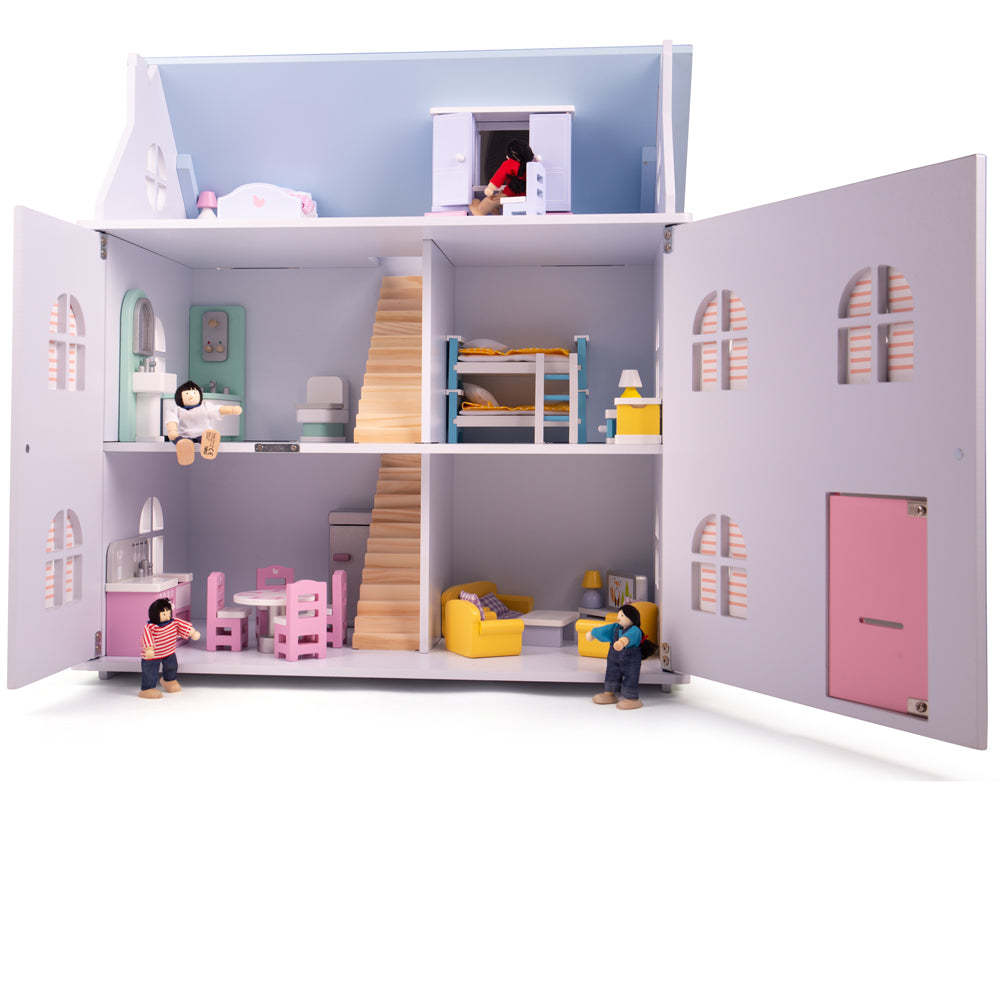 Wooden Dolls House 'ivy House', Easily Slots Together