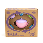 Tea Set With Pink Teapot, Made From 100% Recycled Plastic