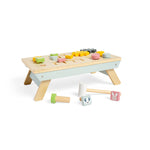 Wooden Table Top Activity Bench, With 15 Play Pieces