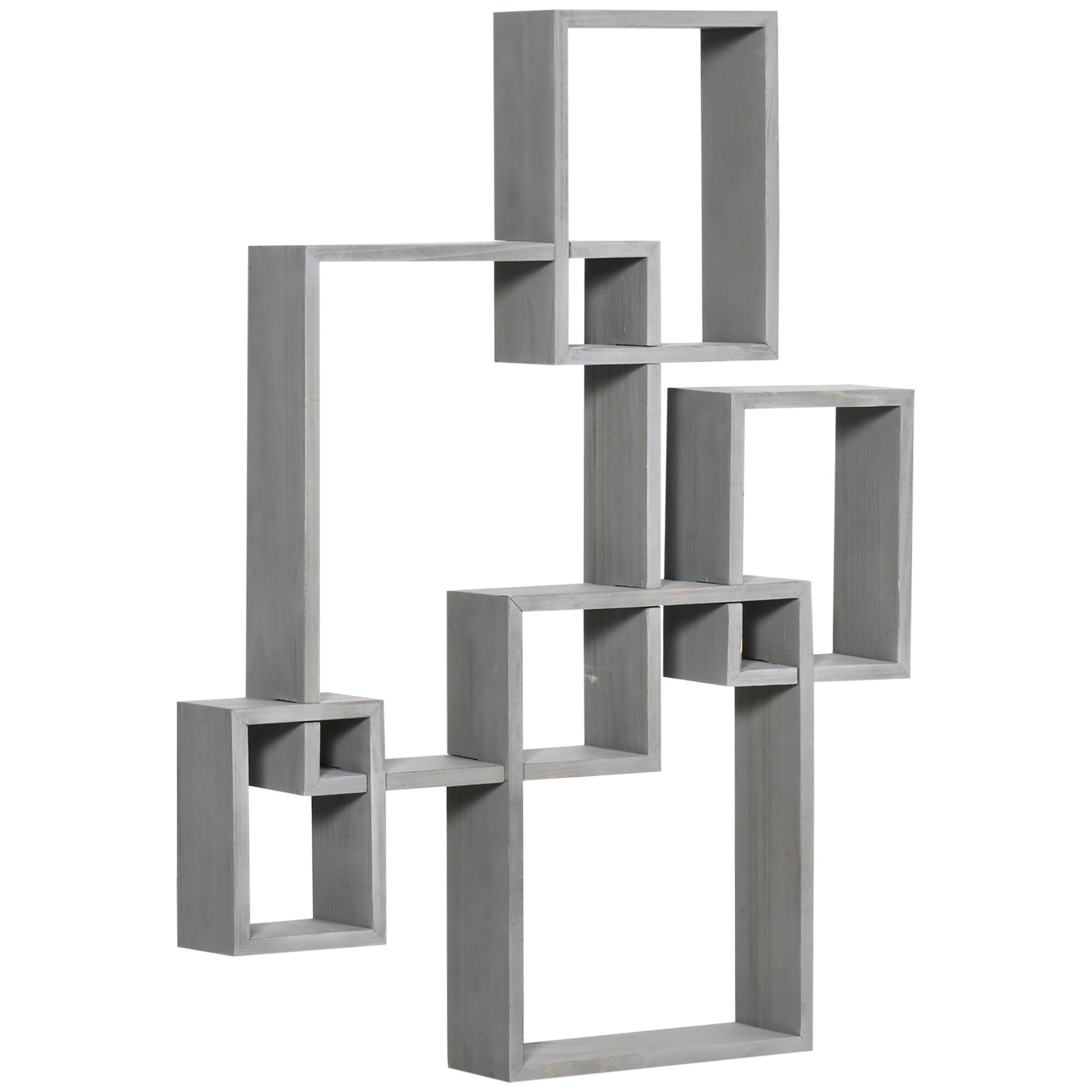 Floating Shelves, Interlocking Cube Shelves For Decoration | One Size | Gray