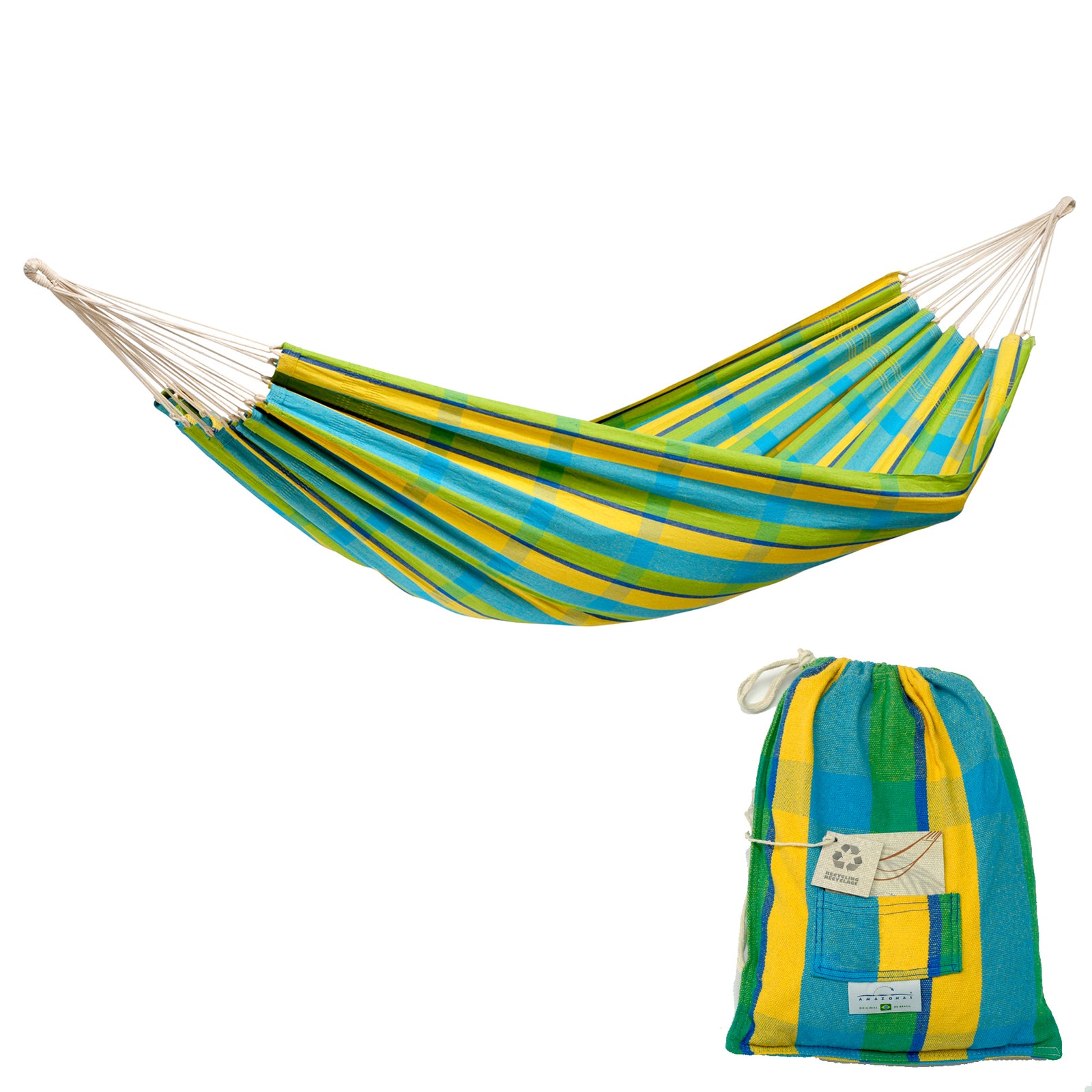 Barbados Hammock Post Perfect Hanging Set Lemon