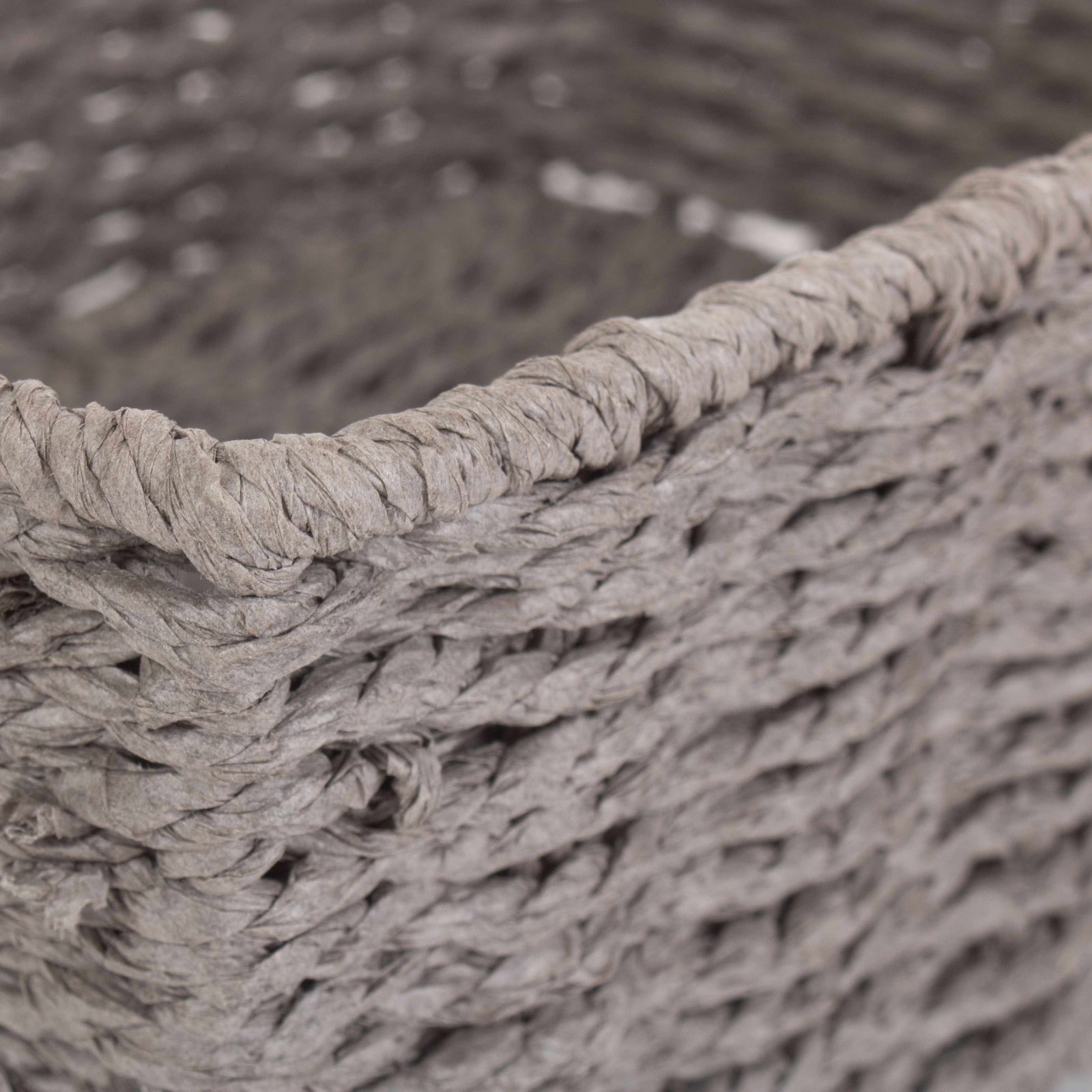 Grey Paper Rope Tray | Small | Gray